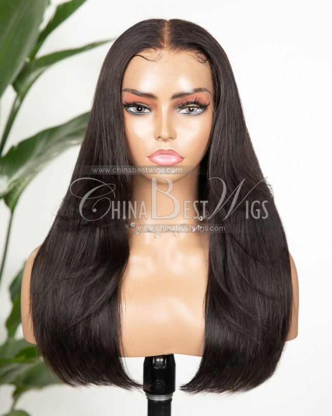 N254 16 Inch  Glueless Lace Front Wigs Human Hair