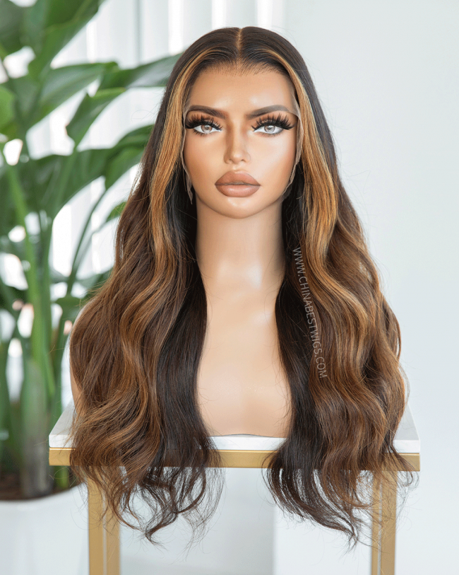 SP101 18 Inch  Wavy Glueless Lace Front Wigs Human Hair