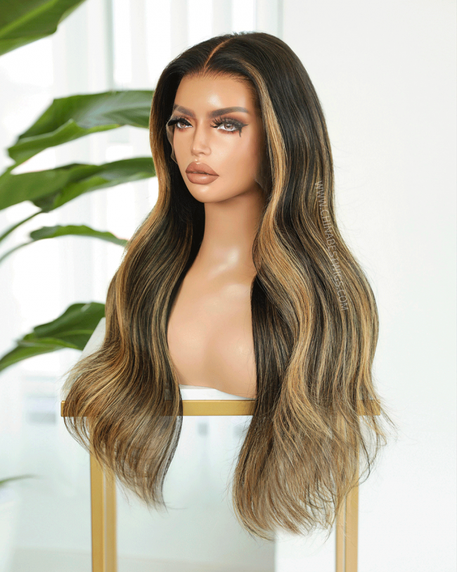 N252  Wavy Glueless Lace Front Wigs Human Hair