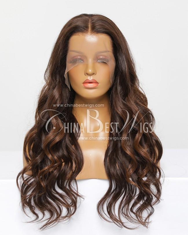 SP98 20 Inch  150% Density Brazilian Virgin Hair  Lace Frontal Wigs 