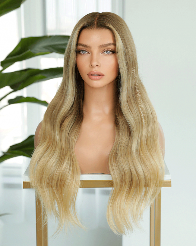 SP89 20 Inch Wavy 150% Density Ombre Color Lace Front Wigs