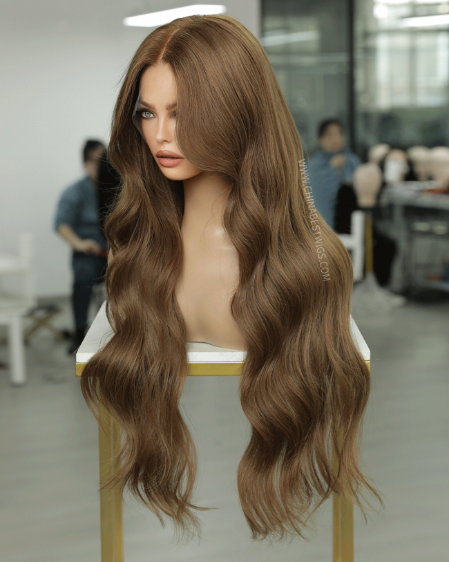 Neutral Brown wig Ready to Wear  Glueless Wigs