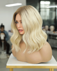 T9/613 Real Human Hair Blonde Lace Front Wigs Ready to Wear Glueless Wigs