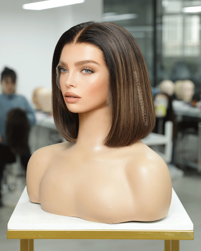 SP130 Brown Color Ready to Wear  Glueless Wigs