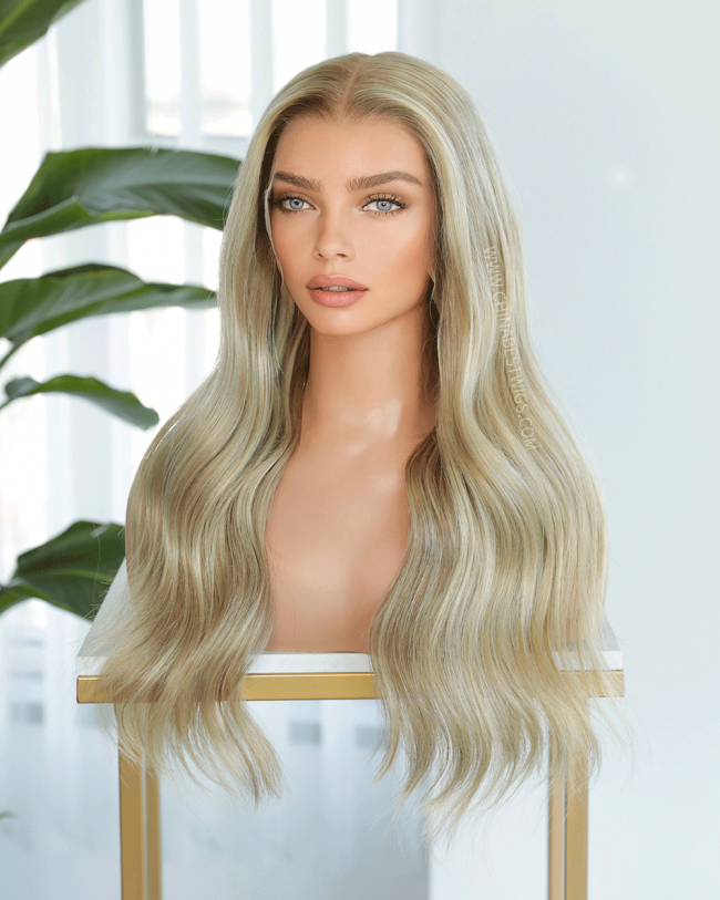 SP125 Blonde Balayage Glueless Wigs Brazilian virgin Hair